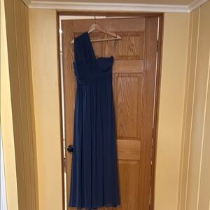 Elegant slate Blue convertible bridesmaid Dress